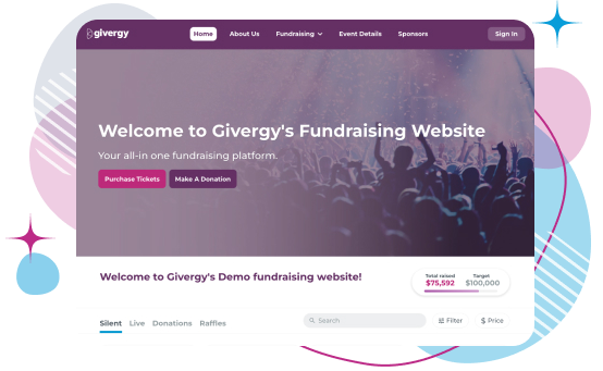 Access the fundraising site